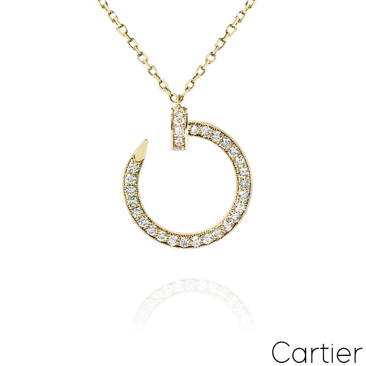 Cartier Yellow Gold Diamond Juste Un Clou Necklace B7224895